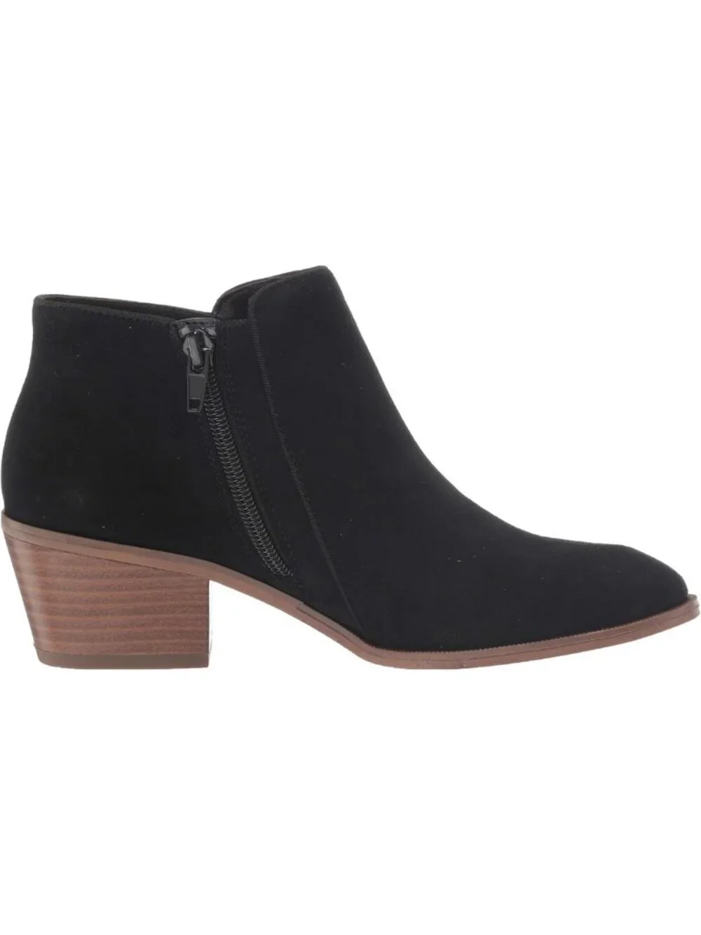 Stylish Low Heel Ankle Boots with Side Zipper & Stacked Block Heel for Women